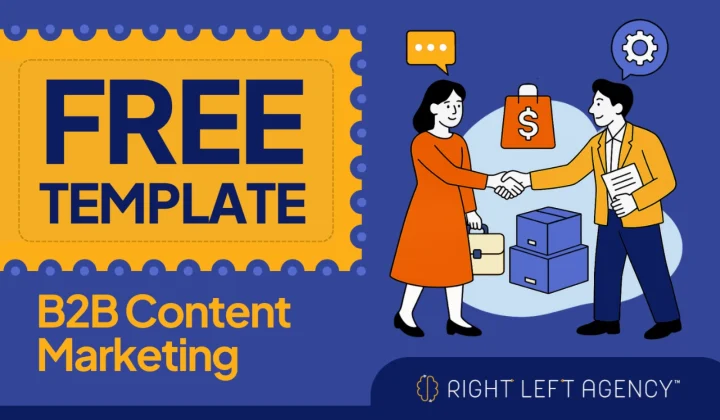 Thumbnail and feature image for B2B Content Marketing Strategy Template blog.