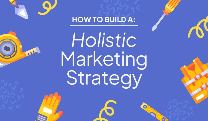 Holistic digital marketing strategy connecting content, SEO, social media, and ads.