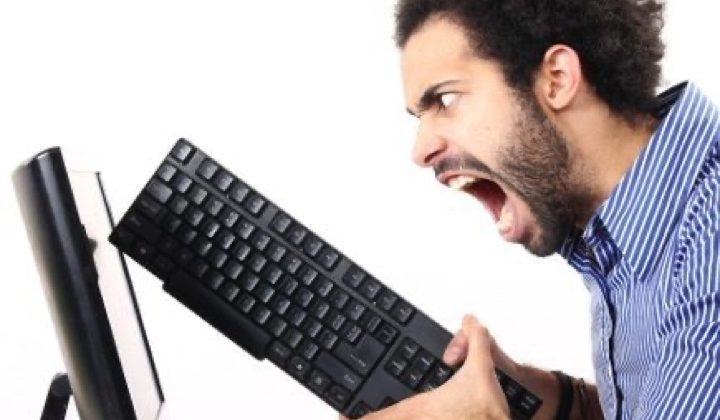angry at computer